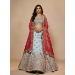 Picture of Chiffon & Net & Organza Light Steel Blue Lehenga Choli