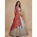 Picture of Chiffon & Net & Organza Light Steel Blue Lehenga Choli