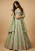 Picture of Chiffon & Net & Organza Light Green Lehenga Choli