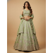 Picture of Chiffon & Net & Organza Light Green Lehenga Choli