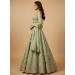 Picture of Chiffon & Net & Organza Light Green Lehenga Choli