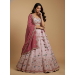 Picture of Sightly Chiffon & Net & Organza Pink Lehenga Choli