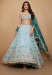 Picture of Chiffon & Net & Organza Light Steel Blue Lehenga Choli