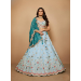 Picture of Chiffon & Net & Organza Light Steel Blue Lehenga Choli