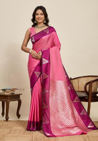 Picture of Sightly Silk Light Coral Saree