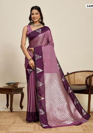 Picture of Elegant Silk Violet Saree