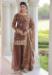 Picture of Silk Dark Olive Green Readymade Salwar Kameez