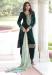 Picture of Silk Dark Olive Green Readymade Salwar Kameez