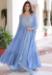 Picture of Grand Georgette Cadet Blue Readymade Gown