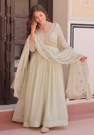 Picture of Marvelous Georgette Rosy Brown Readymade Gown