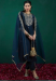 Picture of Silk & Organza Dark Slate Grey Readymade Salwar Kameez