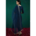 Picture of Silk & Organza Dark Slate Grey Readymade Salwar Kameez