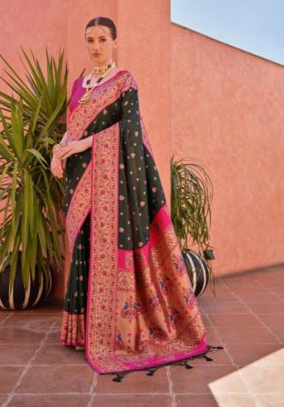 Picture of Elegant Silk Black Saree