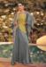 Picture of Stunning Chiffon Yellow Straight Cut Salwar Kameez