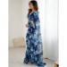 Picture of Fascinating Georgette Midnight Blue Saree