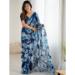 Picture of Fascinating Georgette Midnight Blue Saree