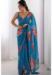 Picture of Well Formed Georgette Midnight Blue Saree