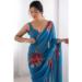 Picture of Well Formed Georgette Midnight Blue Saree