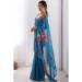 Picture of Well Formed Georgette Midnight Blue Saree