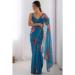 Picture of Well Formed Georgette Midnight Blue Saree