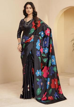 Picture of Sublime Silk Black Saree