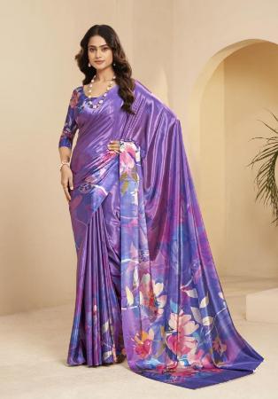 Picture of Lovely Silk Dark Slate Blue Saree