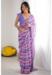 Picture of Statuesque Georgette Purple Saree