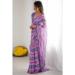 Picture of Statuesque Georgette Purple Saree