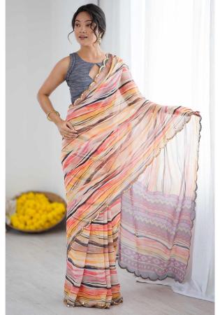 Picture of Bewitching Georgette Burly Wood Saree