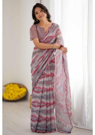 Picture of Appealing Georgette Dark Grey Saree