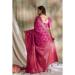 Picture of Well Formed Silk Medium Violet Red Saree