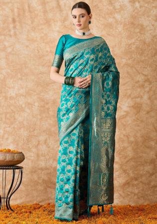 Picture of Admirable Silk Cadet Blue Saree