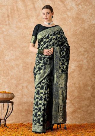 Picture of Fine Silk Black Saree