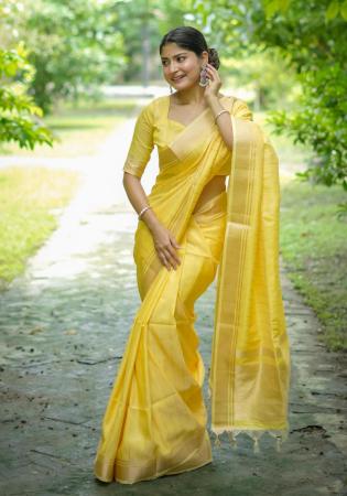 Picture of Ideal Silk Golden Rod Saree
