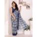 Picture of Fine Satin Light Steel Blue Saree