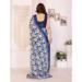 Picture of Fine Satin Light Steel Blue Saree