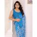 Picture of Ideal Satin Cadet Blue Saree
