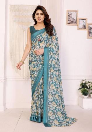 Picture of Statuesque Satin Slate Grey Saree