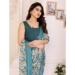Picture of Statuesque Satin Slate Grey Saree
