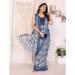 Picture of Ideal Satin Light Steel Blue Saree
