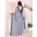 Picture of Ideal Satin Light Steel Blue Saree