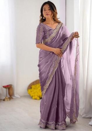 Picture of Amazing Silk Dim Gray Saree