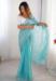 Picture of Excellent Silk Steel Blue Saree