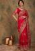 Picture of Comely Net Dark Red Saree