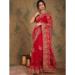 Picture of Comely Net Dark Red Saree