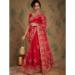 Picture of Comely Net Dark Red Saree