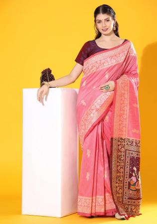 Picture of Nice Silk Pink Saree