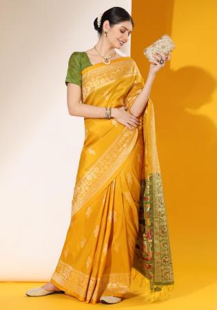 Picture of Bewitching Silk Dark Orange Saree