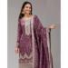 Picture of Classy Chiffon Purple Straight Cut Salwar Kameez