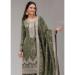 Picture of Taking Chiffon Sea Green Straight Cut Salwar Kameez